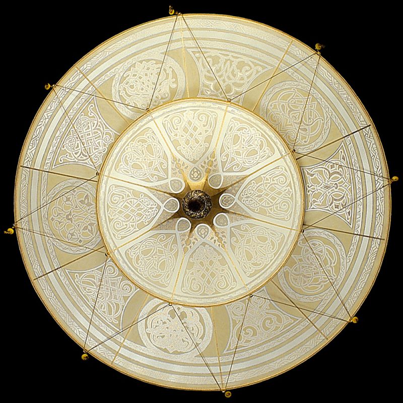 Fortuny Scheherazade 2 tiers Geometric silk lamp bottom