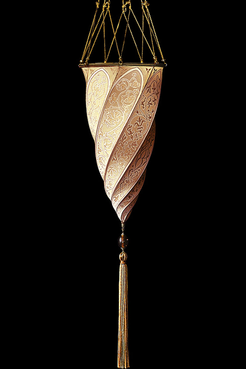 Fortuny Cesendello salmon silk lamp