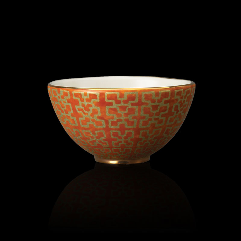 Fortuny tableware Ashanti orange cereal bowl
