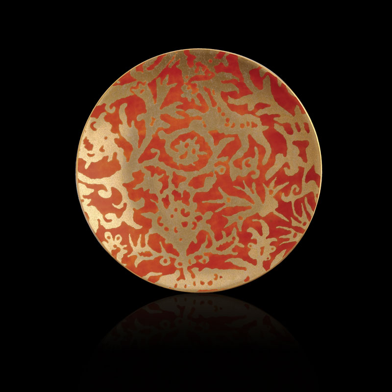 Fortuny Pergolesi orange tableware dessert plates set of 4
