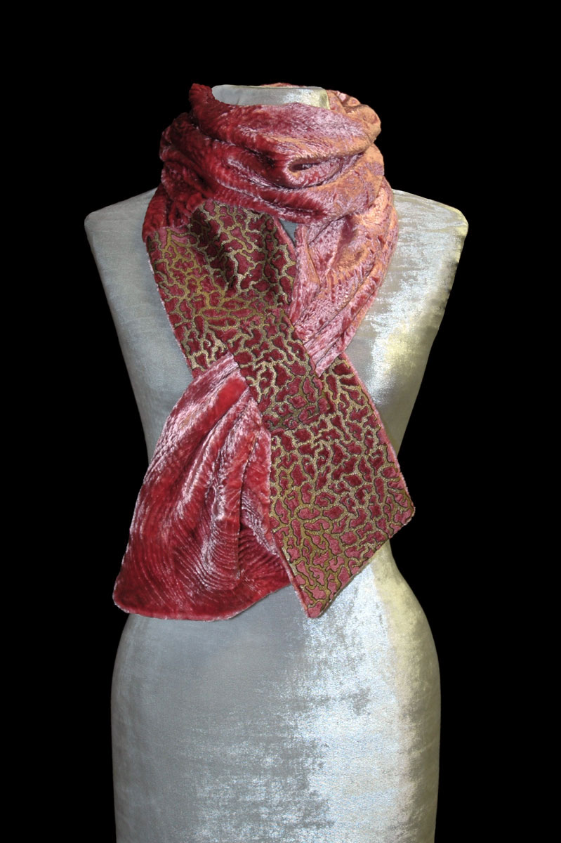 Fortuny printed velvet scarf