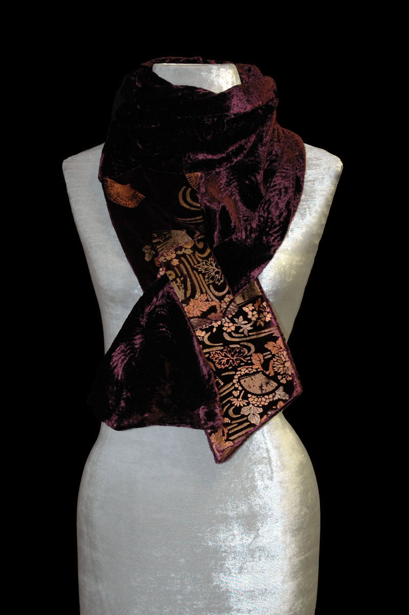 Fortuny printed velvet scarf