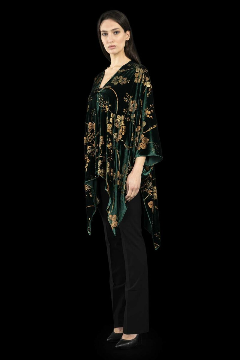 Fortuny printed velvet short evening coat