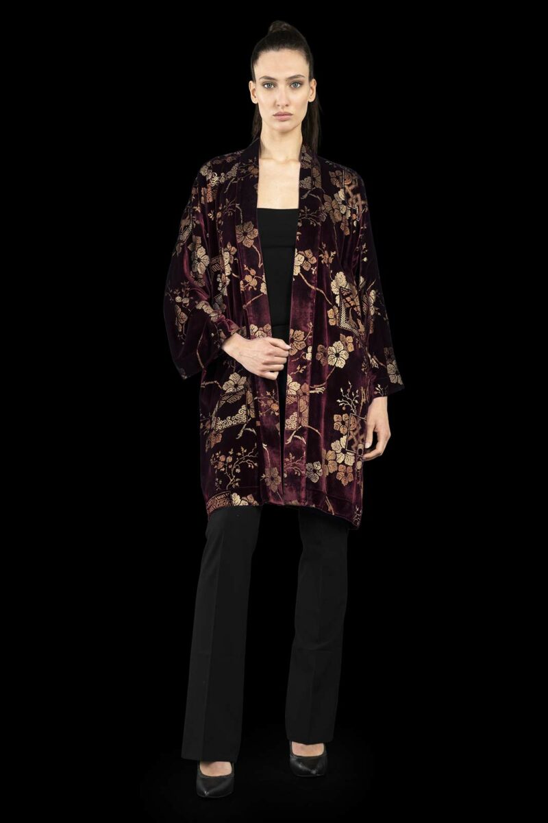 Fortuny printed velvet evening coat