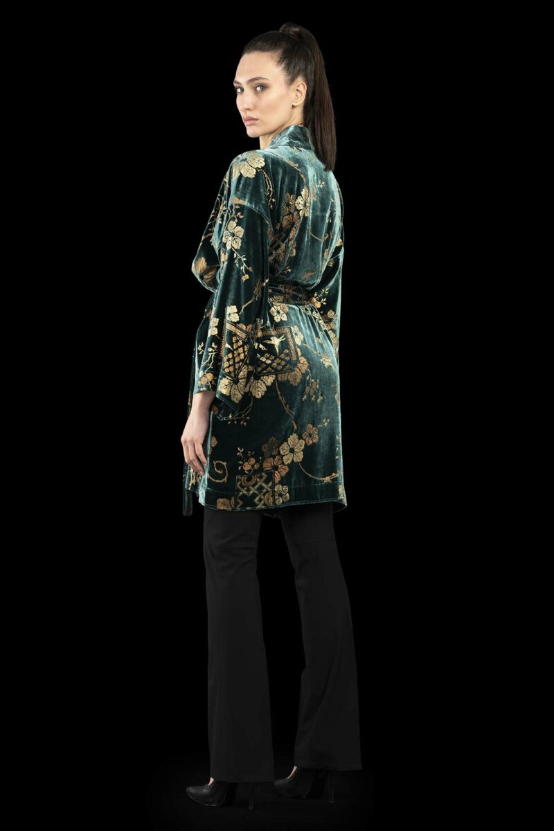 Fortuny printed velvet kimono