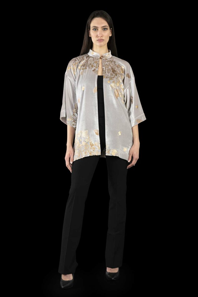 Fortuny printed velvet kimono