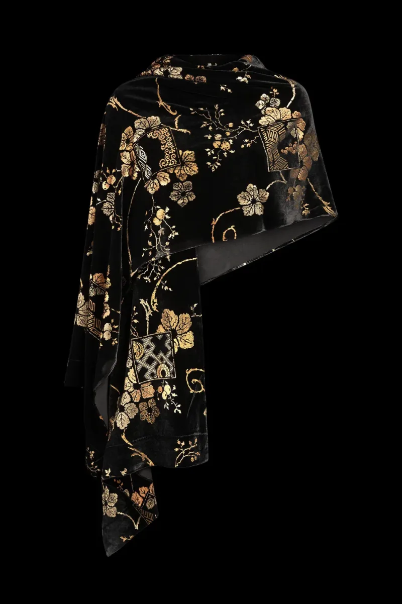 Fortuny printed velvet shawl