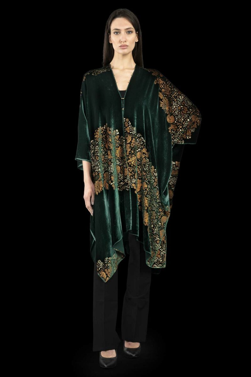Fortuny printed velvet evening coat