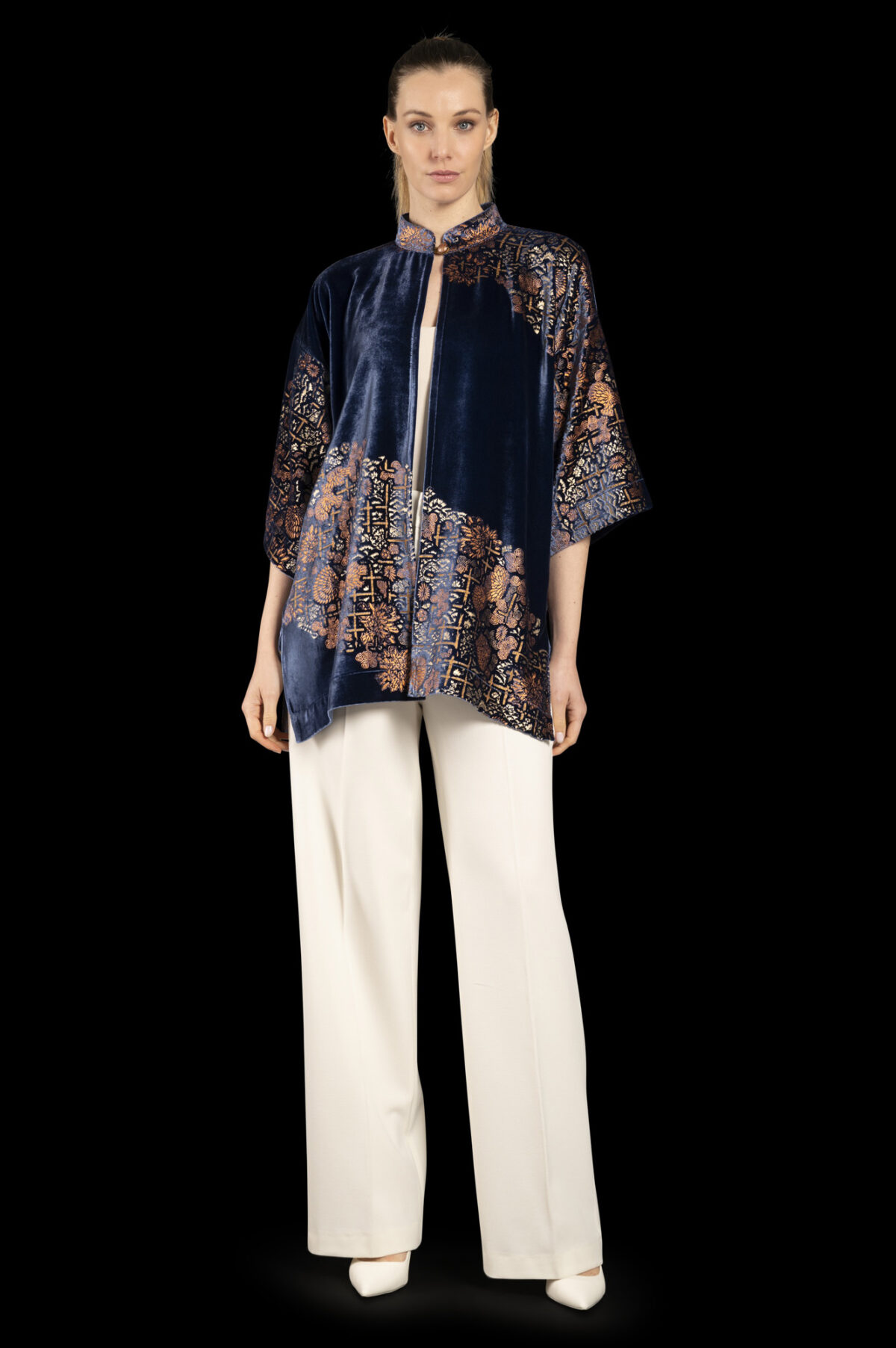 Fortuny Isabel | Printed velvet Kimono Coat