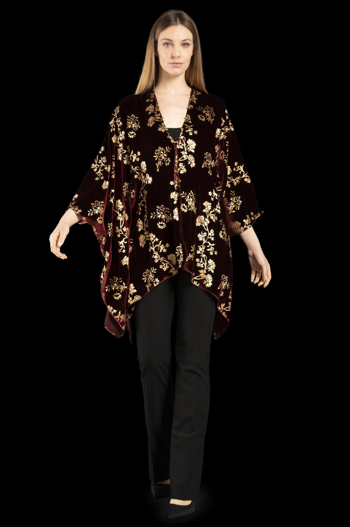 Fortuny printed velvet short evening coat