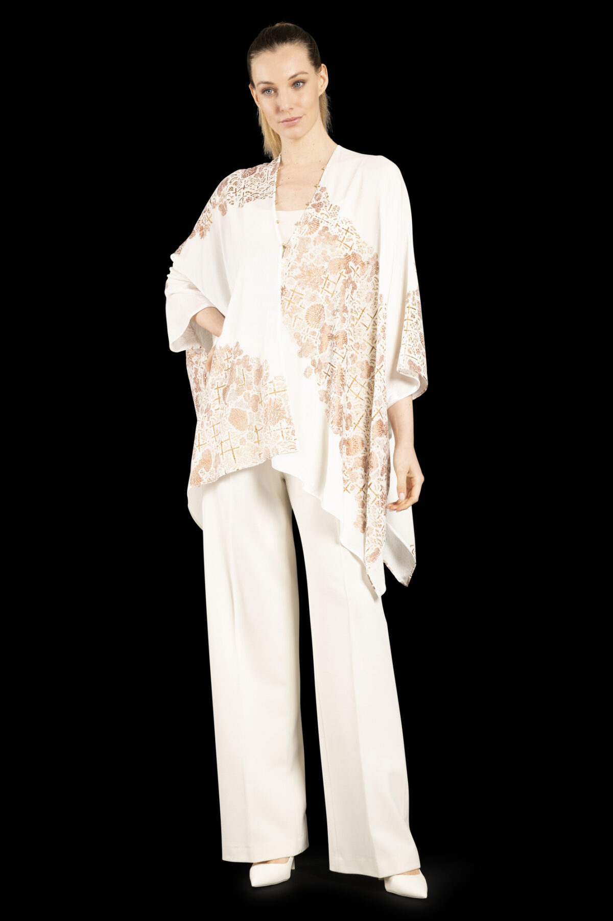 Fortuny printed velvet short evening coat