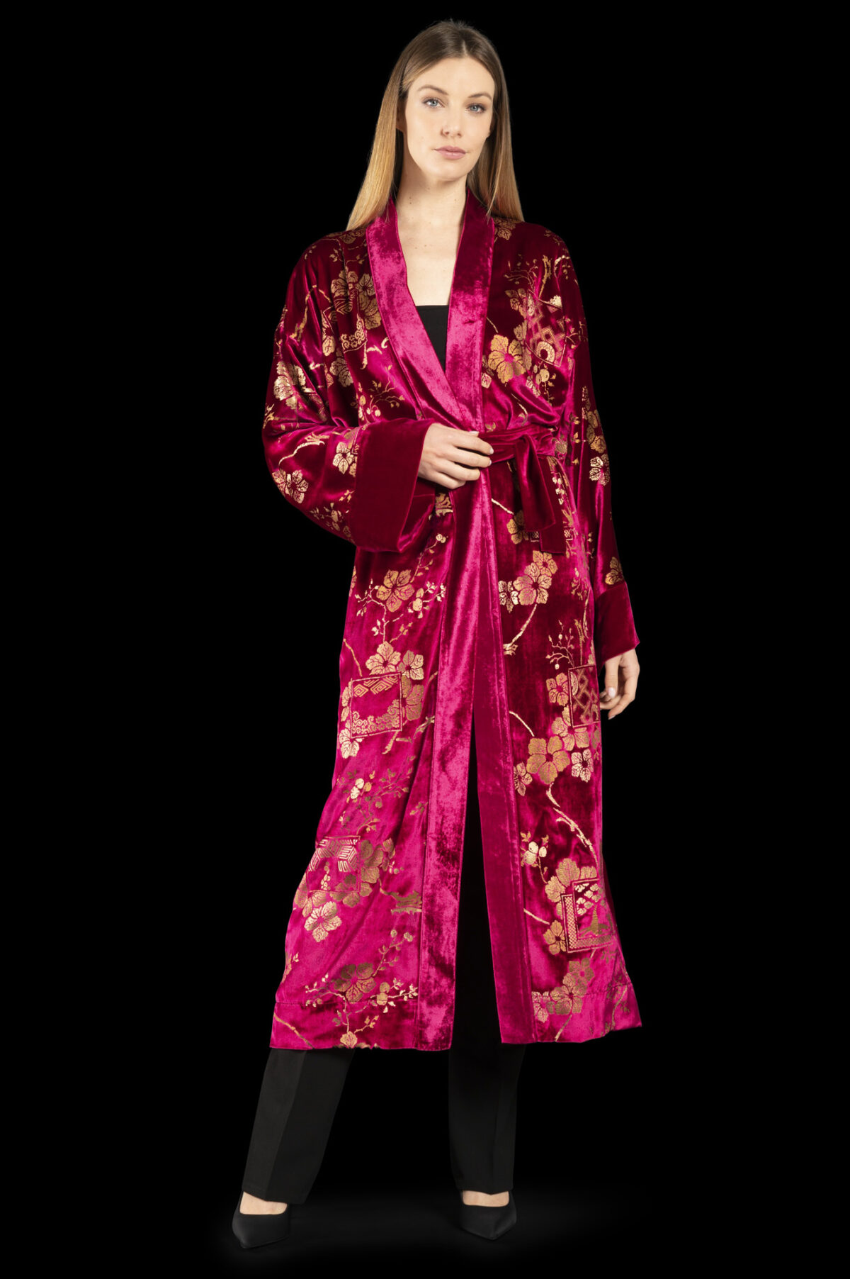 Fortuny printed velvet evening coat
