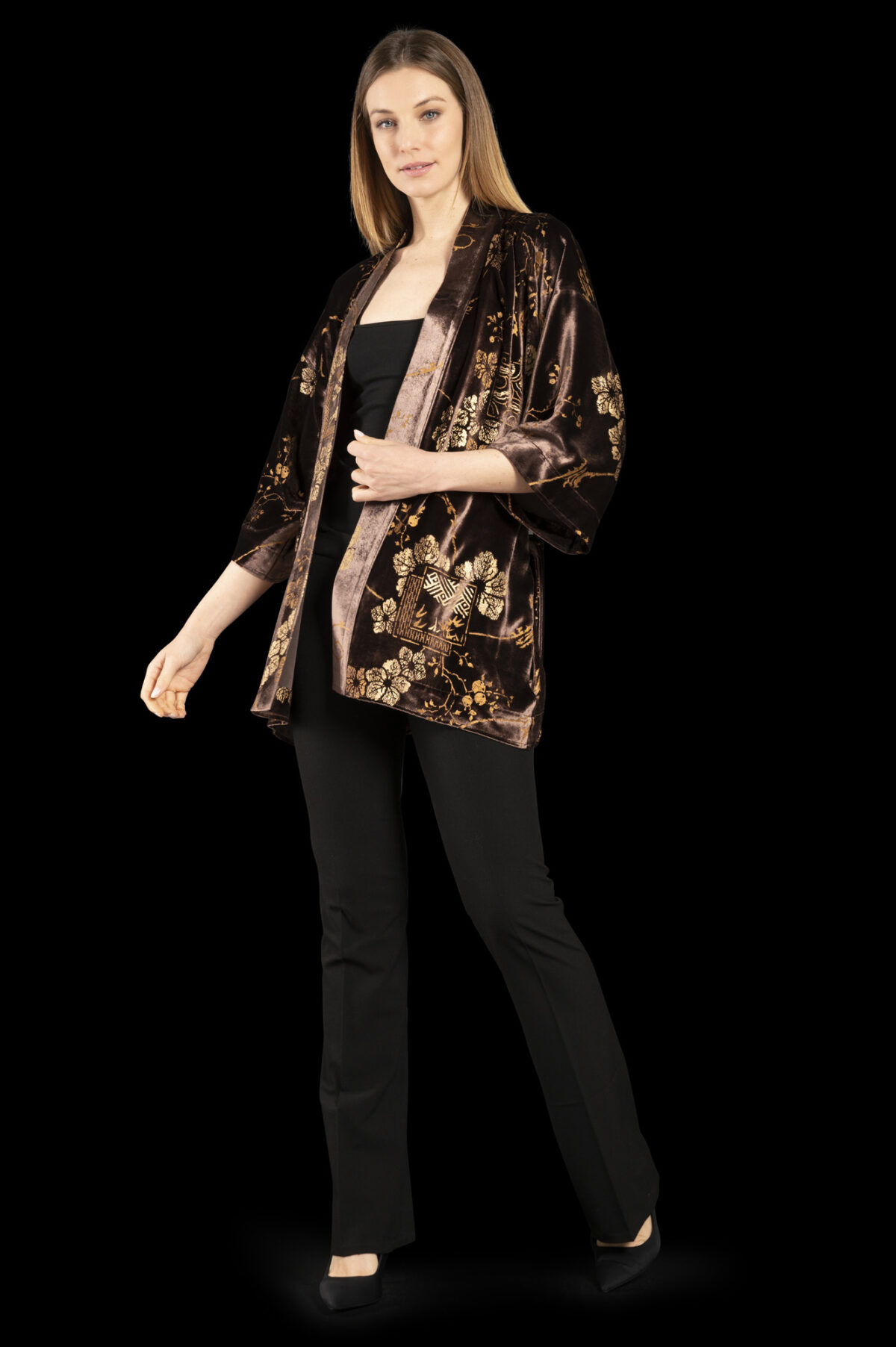Fortuny Isabel | Printed velvet Kimono Coat