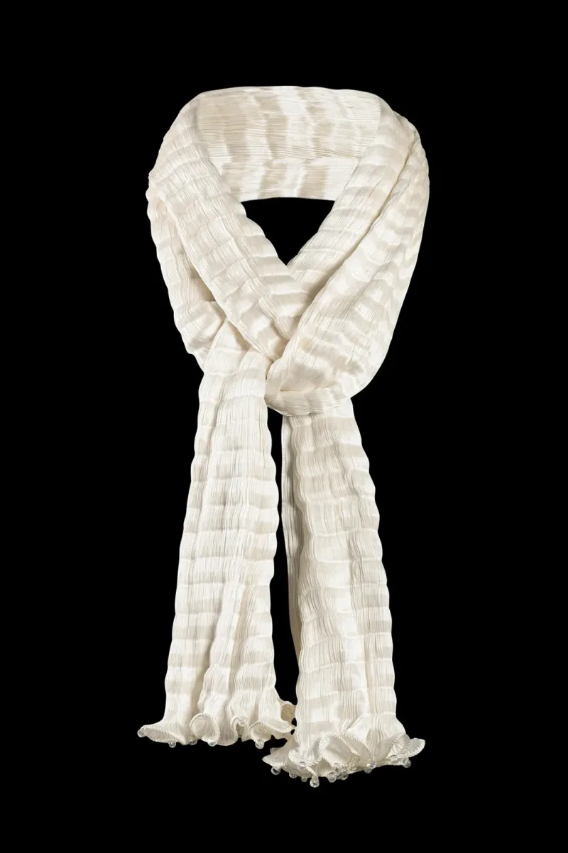 Fortuny pleated silk scarf