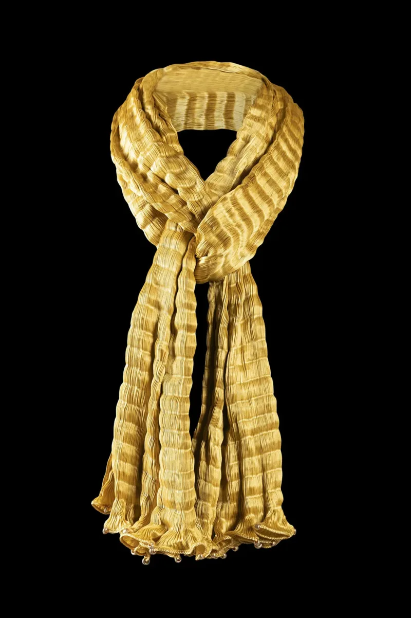 Fortuny pleated silk scarf