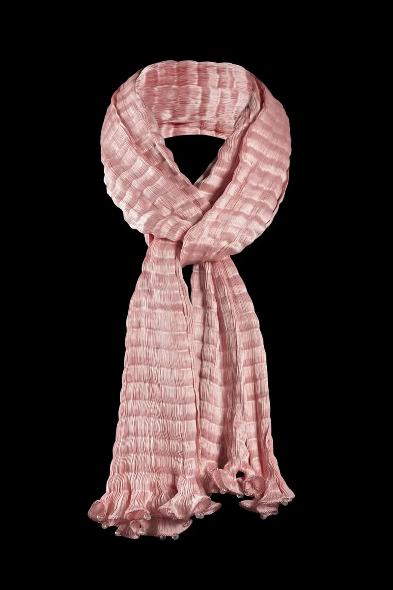 Fortuny pleated silk scarf