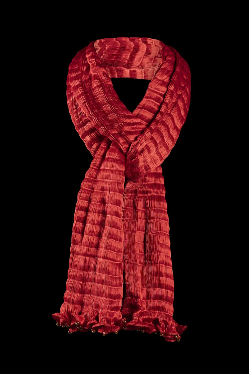 Fortuny pleated silk scarf