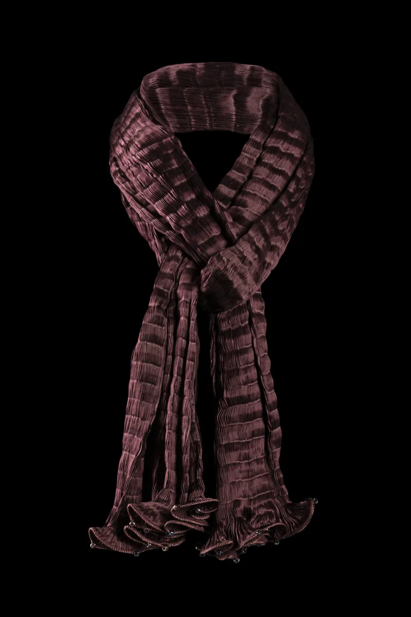 Fortuny pleated silk scarf