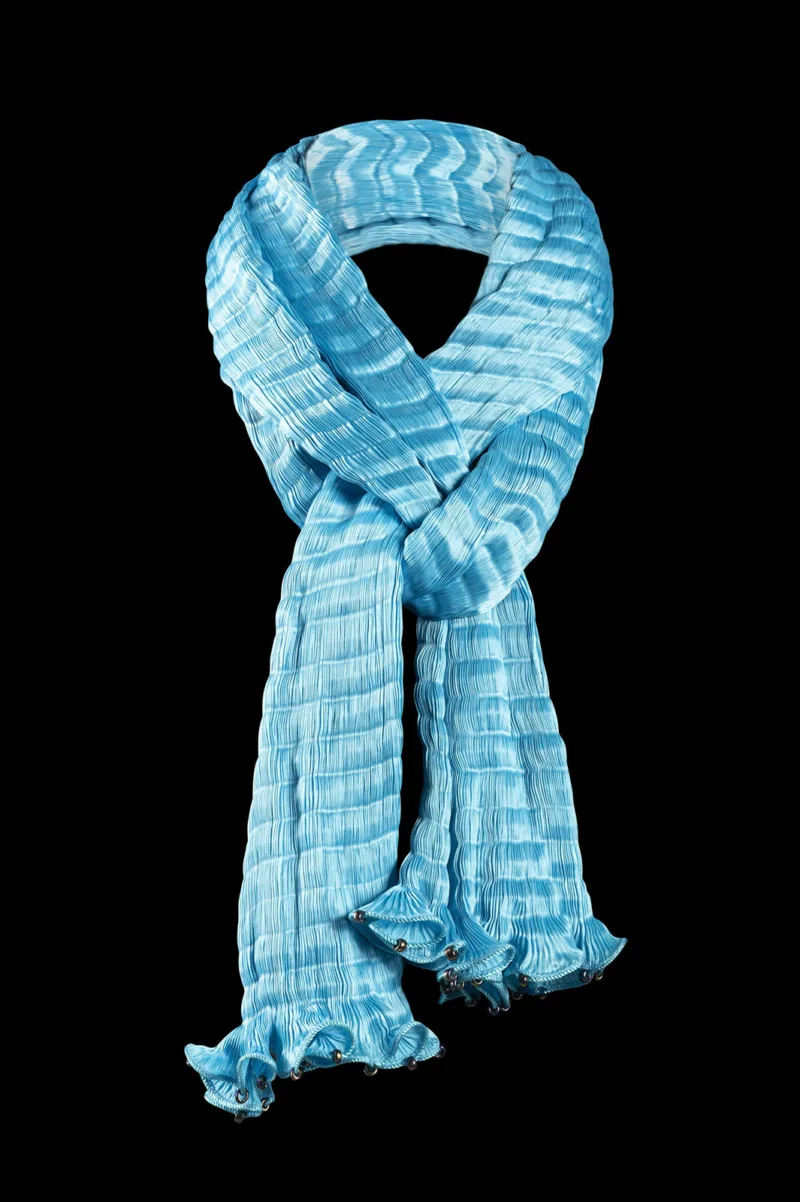 Fortuny pleated silk scarf