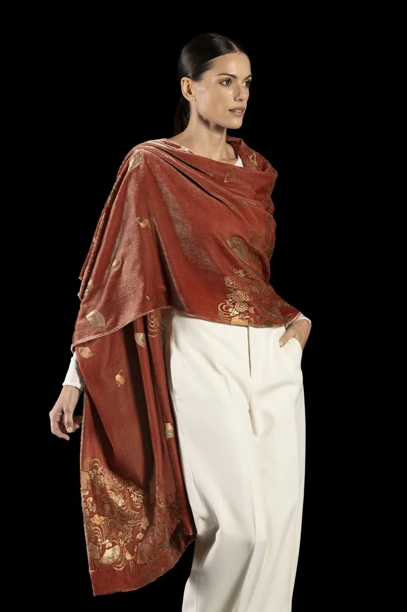 Fortuny printed velvet shawl